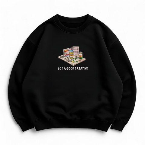 Got a good creatine oversize sweatshirt, Black, S (warm)
