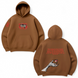 Berserk boxed v2 + kleymo + text eng + behelit oversize hoodie, Brown, S (warm)
