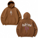 Shadow large embroidery oversize hoodie, Brown, S (warm)