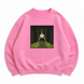 Roronoa Zoro large boxed embroidery oversize sweatshirt, Pink, S (warm)