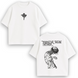 Jesus Jojo large embroidery oversize t-shirt, White, XS