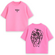 Sukuna large embroidery v4 oversize t-shirt, Pink, XS