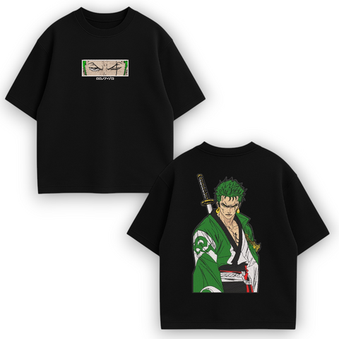 Roronoa Zoro large embroidery oversize t-shirt 31.156 фото