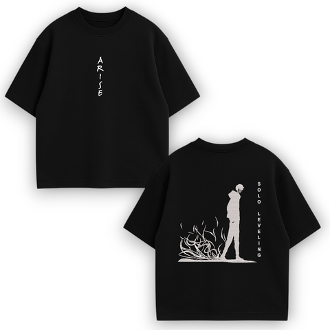 Solo Leveling arise large embroidery oversize t-shirt 31.256 фото