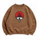Uchiha clan oversize sweatshirt, Brown, S (warm)
