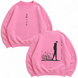 Solo Leveling arise large embroidery oversize sweatshirt, Pink, S (warm)