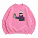Satoru Gojo with liquor oversize sweatshirt, Pink, S (warm)
