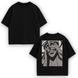 God boxed large embroidery oversize t-shirt, Black, XS