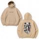 Itachi parts large embroidery oversize hoodie, Beige, S (warm)