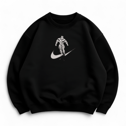 swoosh Crash Muscle oversize sweatshirt, Black, S (warm)