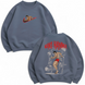 Baki large embroidery oversize sweatshirt, Gray, S (warm)