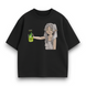 Frieren with energy drink oversize t-shirt, Black, XS