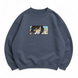 Obanai boxed oversize sweatshirt, Gray, S (warm)