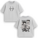 Choso large embroidery oversize t-shirt, light gray, XS