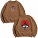 Itachi anime + Uchicha logo oversize sweatshirt, Brown, S (warm)