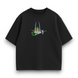 Swoosh Roronoa Zoro color oversize t-shirt, Black, XS