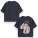 Kaoruko Waguri large embroidery v2 oversize t-shirt, Dark gray, XS