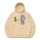 Frieren with energy drink nitro oversize hoodie, Beige, S (warm)