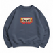Rengoku boxed text oversize sweatshirt, Gray, S (warm)