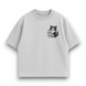 Cat with energy drink white oversize t-shirt 31.262 фото