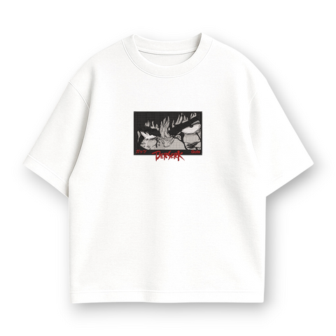 Berserk rectange text oversize t-shirt 31.057 фото