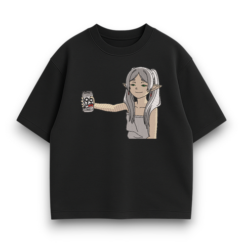 Frieren with low alcohol drink oversize t-shirt 30.901 фото