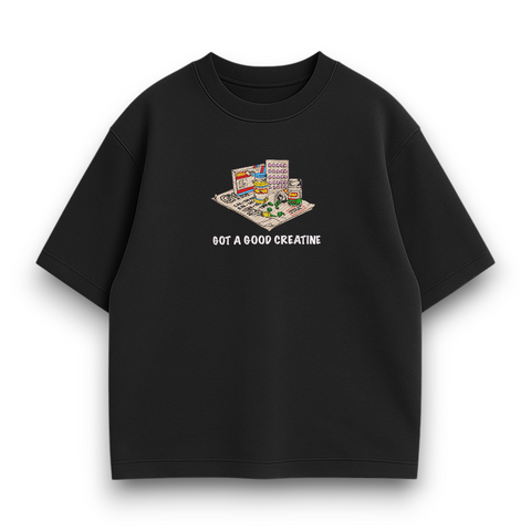 Got a good creatine oversize t-shirt, Black, XS