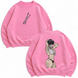 Maki Zen`in large embroidery v3 oversize sweatshirt, Pink, S (warm)