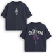 Shadow large embroidery oversize t-shirt, Dark gray, XS
