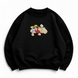 Luffy fist boxed oversize sweatshirt, Black, S (warm)