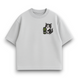 Cat with energy drink black oversize t-shirt 31.263 фото