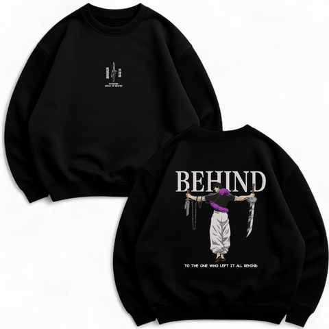 Toji Fushiguro BEHIND oversize sweatshirt, Black, S (warm)