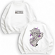 Luffy large embroidery v2 oversize sweatshirt, White, S (warm)