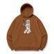 Frieren naked with whiskey oversize hoodie, Brown, S (warm)