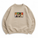 Zoro and Luffy boxed oversize sweatshirt, Beige, S (warm)