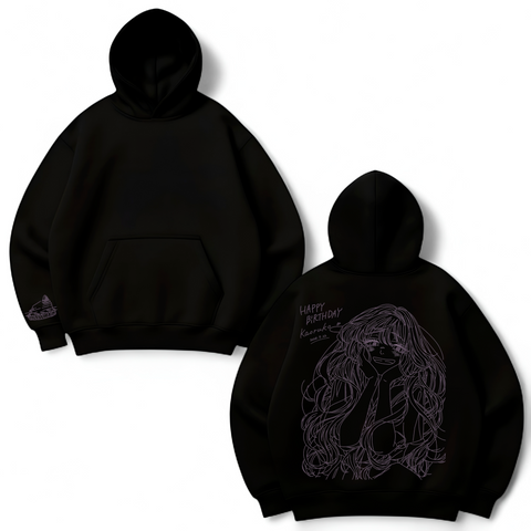 Kaoruko Waguri large embroidery OUTLINE oversize hoodie 31.754 фото