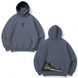 Berserk mountain large embroidery oversize hoodie, Gray, S (warm)