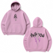 Shadow large embroidery oversize hoodie, light pink, S (not warm)
