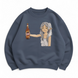 Frieren with beer oversize sweatshirt, Gray, S (warm)