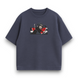 Itachi boxed oversize t-shirt, Dark gray, XS