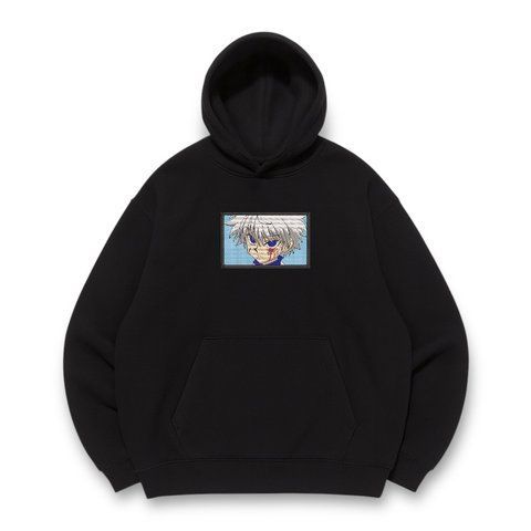 Killua boxed v2 oversize hoodie, Black, S (warm)