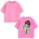 Kaoruko Waguri large embroidery v2 oversize t-shirt, Pink, XS