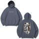 Itachi parts large embroidery oversize hoodie, Gray, S (warm)