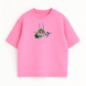 Swoosh Roronoa Zoro color oversize t-shirt, Pink, XS