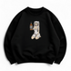 Frieren naked with whiskey oversize sweatshirt, Black, S (warm)