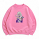 Emilia with beer oversize sweatshirt, Pink, S (warm)