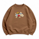 Luffy fist boxed oversize sweatshirt, Brown, S (warm)