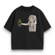 Frieren with energy drink black oversize t-shirt 31.269 фото