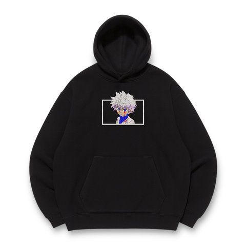 Killua boxed oversize hoodie, Black, S (warm)