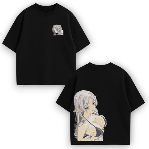 Frieren large embroidery oversize t-shirt 31.738 фото